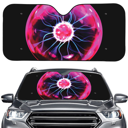 Plasma Ball Print Car Windshield Sun Shade