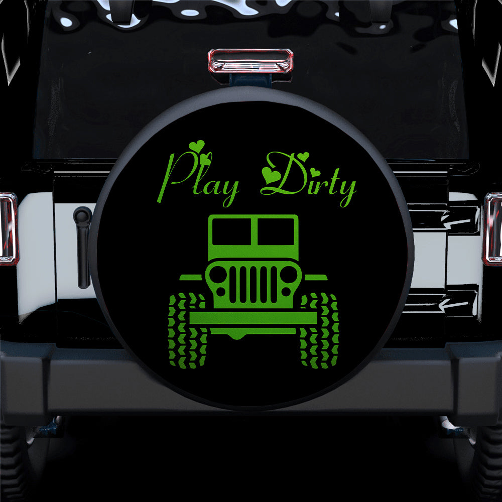 Play Dirty Green Girl Jeep Car Spare Tire Cover