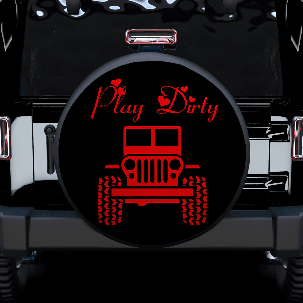 Play Dirty Red Girl Jeep Car Spare Tire Cover