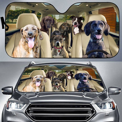 Plott Hound Car All Over Printed 3D Sun Shade