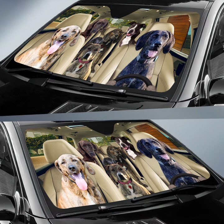 Plott Hound Car All Over Printed 3D Sun Shade