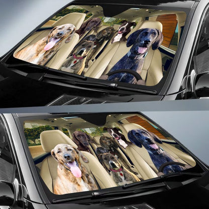 Plott Hound Car All Over Printed 3D Sun Shade
