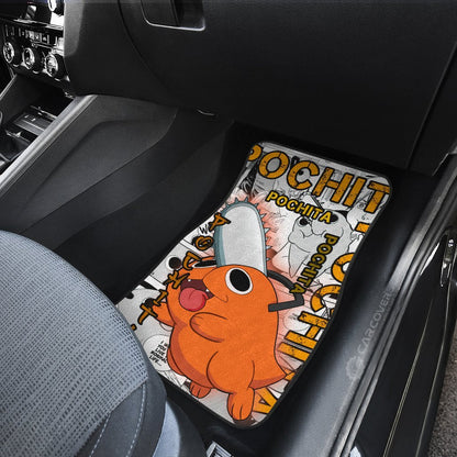 Pochita Car Floor Mats Custom Anime Chainsaw Man Car Interior Accessories