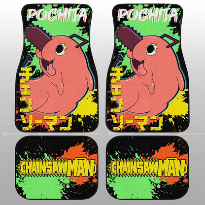 Pochita Car Floor Mats Custom Car Accessories
