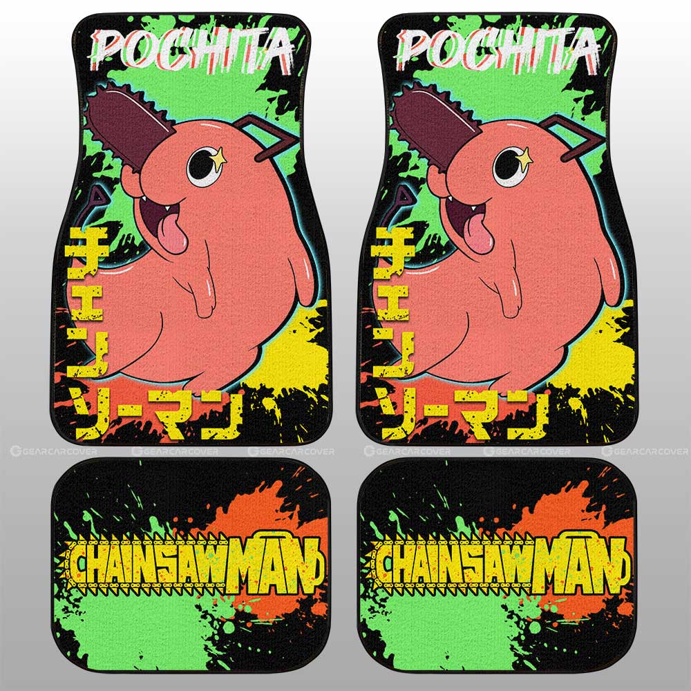 Pochita Car Floor Mats Custom Car Accessories