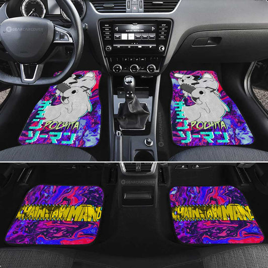 Pochita Car Floor Mats Custom Chainsaw Man Anime