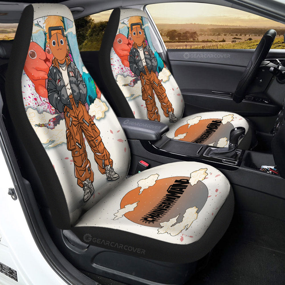 Pochita Car Seat Covers Anime Collection