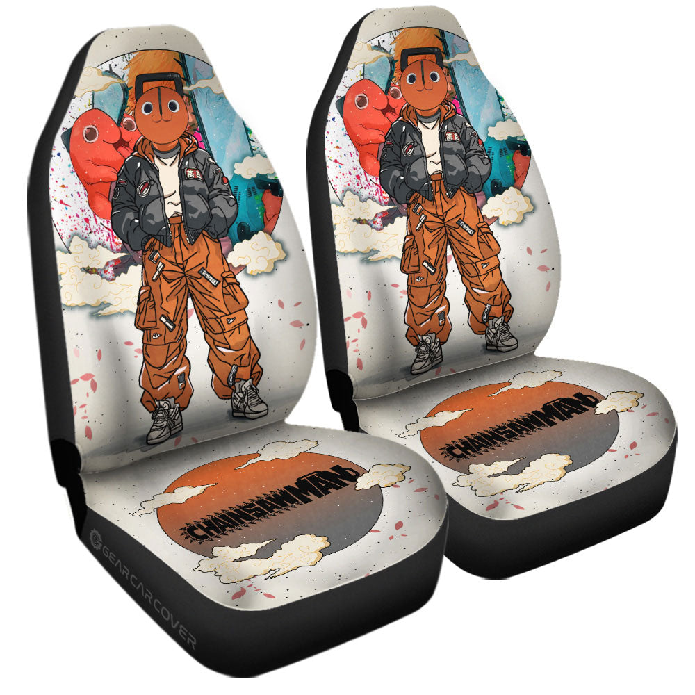 Pochita Car Seat Covers Anime Collection