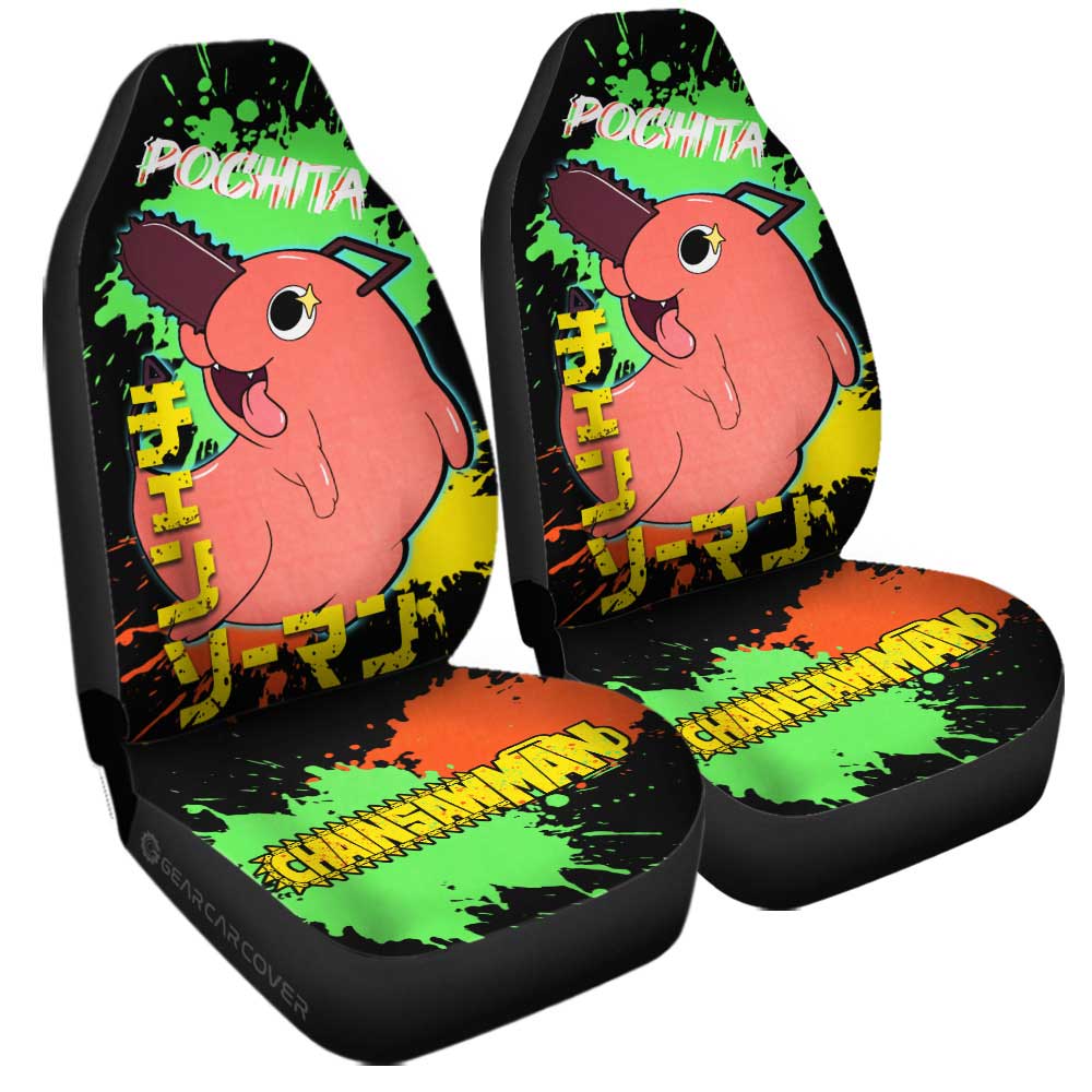 Pochita Car Seat Covers Custom Car Accessories