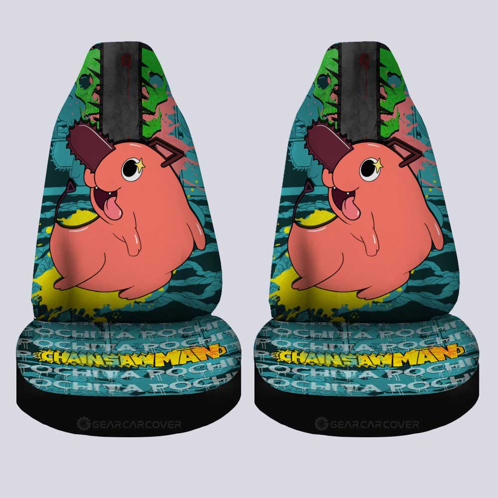 Pochita Car Seat Covers Custom Car Accessories