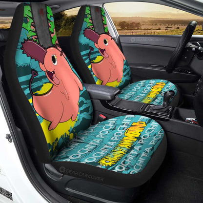 Pochita Car Seat Covers Custom Chainsaw Man Anime Car Accessories