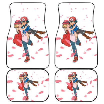 Pokemon Anime Car Floor Mats - Ash Ketchum Satoshi And Shy Serena Princess Hug Car Mats Ci110102