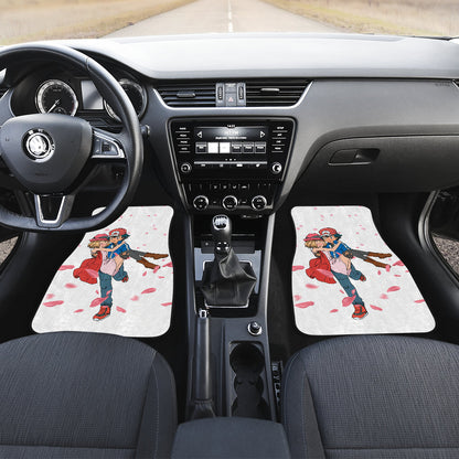 Pokemon Anime Car Floor Mats - Ash Ketchum Satoshi And Shy Serena Princess Hug Car Mats Ci110102