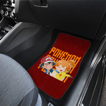 Pokemon Anime Car Floor Mats - Ash Ketchum Satoshi Jealous With Pikachu And Kasumi Misty Car Mats Ci111203