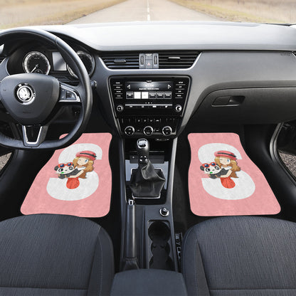 Pokemon Anime  Car Floor Mats - Chibi Serena With Panda Blink An Eye Car Mats Ci110803