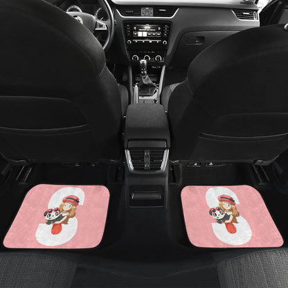Pokemon Anime  Car Floor Mats - Chibi Serena With Panda Blink An Eye Car Mats Ci110803