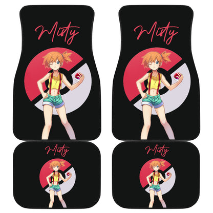 Pokemon Anime Car Floor Mats - Cute Angry Kasumi Misty Blink An Eye Car Mats Ci111204