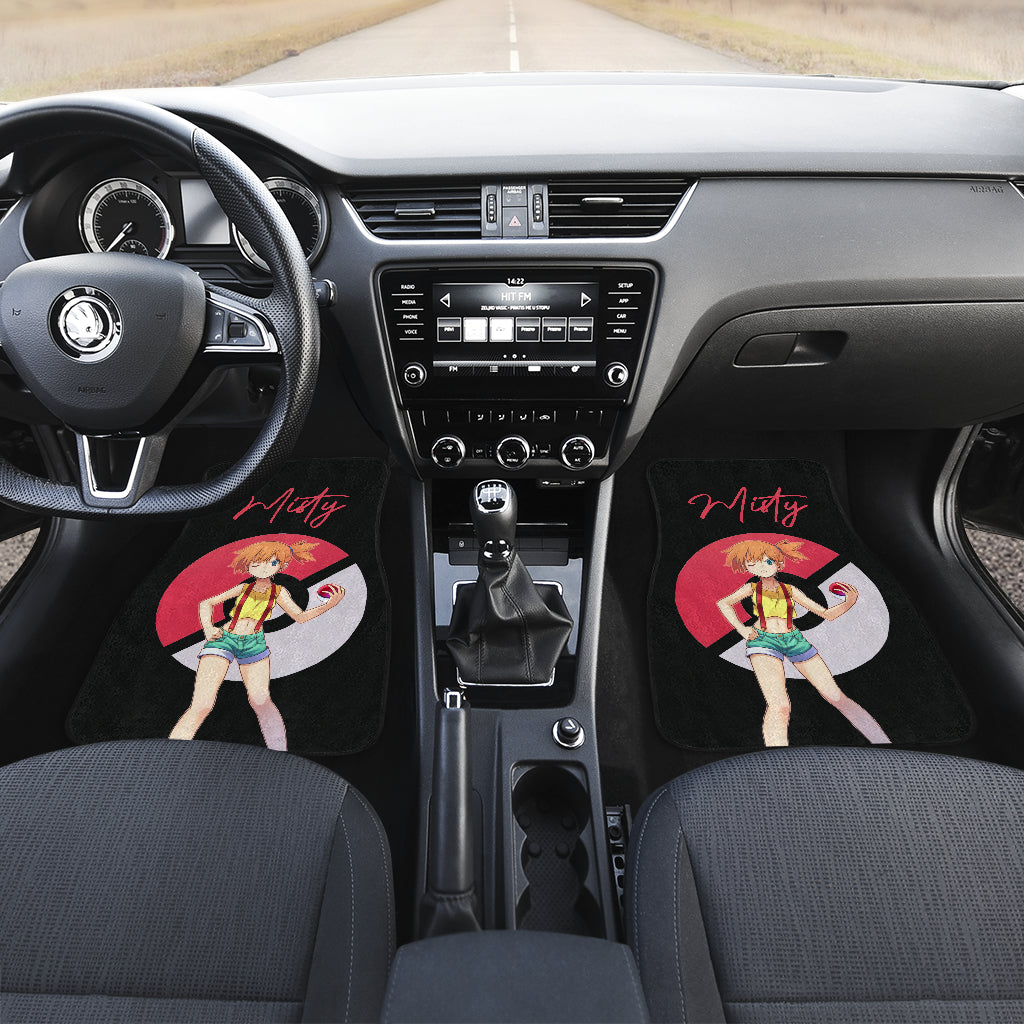Pokemon Anime Car Floor Mats - Cute Angry Kasumi Misty Blink An Eye Car Mats Ci111204