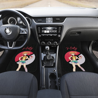 Pokemon Anime Car Floor Mats - Cute Angry Kasumi Misty Blink An Eye Car Mats Ci111204