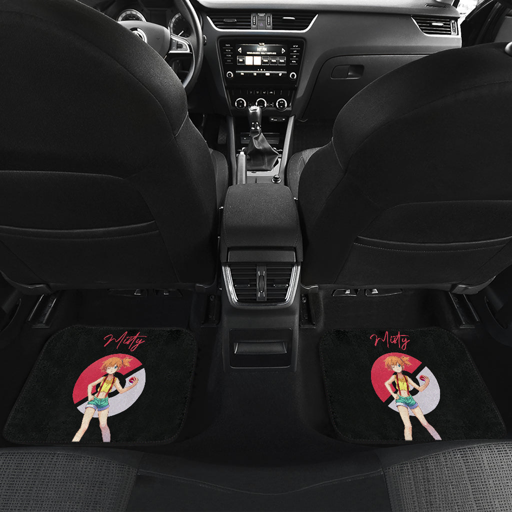 Pokemon Anime Car Floor Mats - Cute Angry Kasumi Misty Blink An Eye Car Mats Ci111204