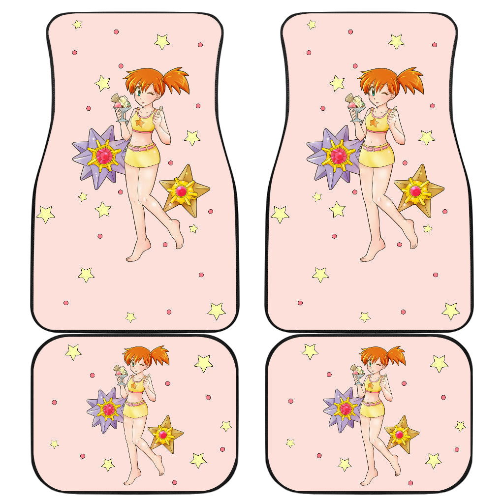 Pokemon Anime  Car Floor Mats - Kasumi Misty Summer Holiday On The Beach Car Mats Ci111104