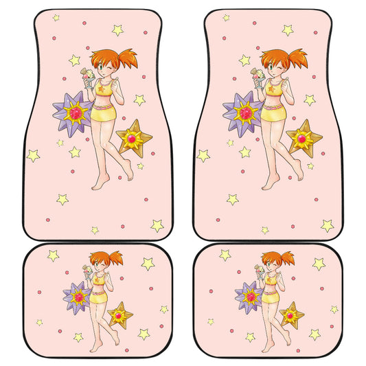 Pokemon Anime  Car Floor Mats - Kasumi Misty Summer Holiday On The Beach Car Mats Ci111104