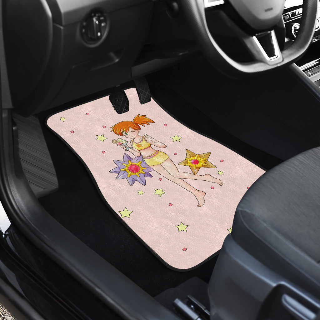 Pokemon Anime  Car Floor Mats - Kasumi Misty Summer Holiday On The Beach Car Mats Ci111104