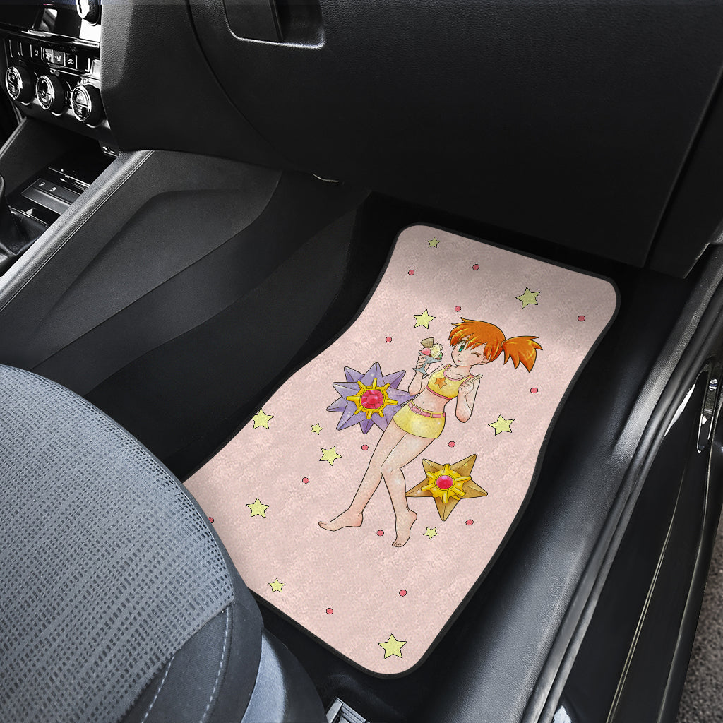 Pokemon Anime  Car Floor Mats - Kasumi Misty Summer Holiday On The Beach Car Mats Ci111104