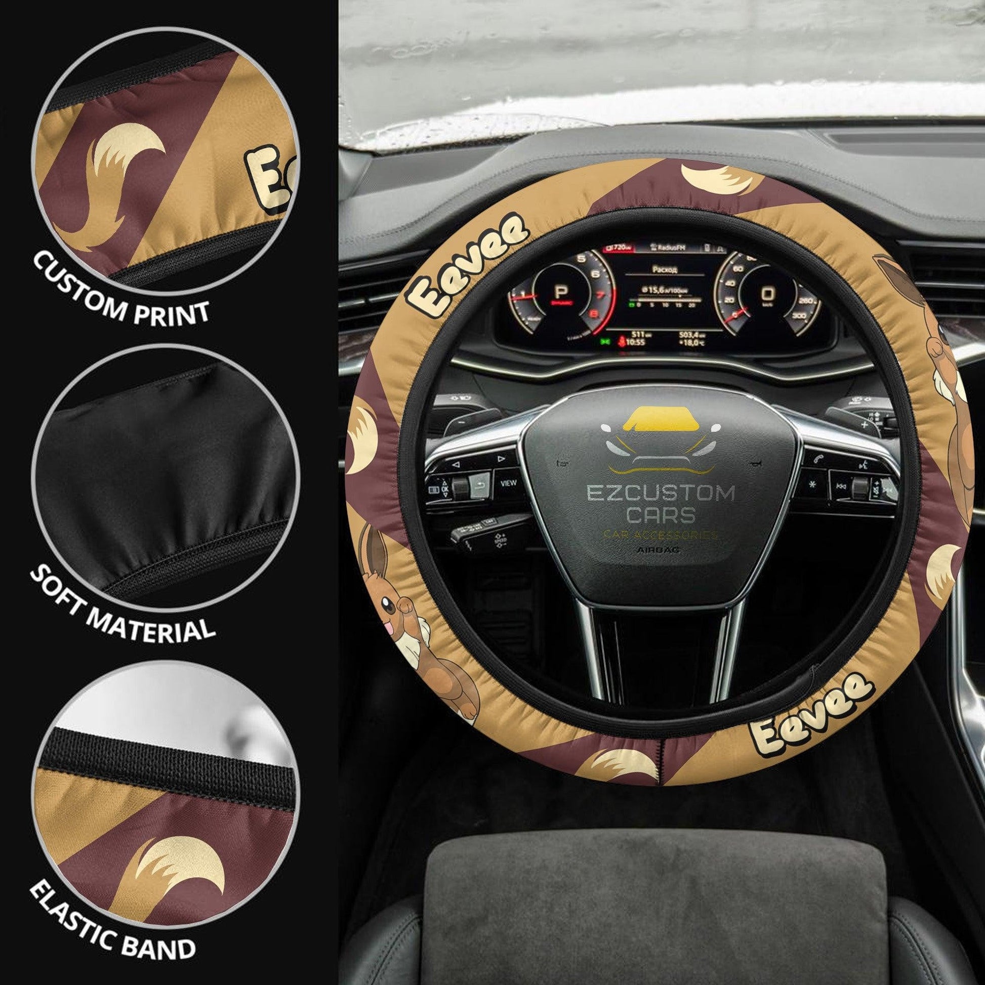 Pokemon Anime Steering Wheel Cover Eevee