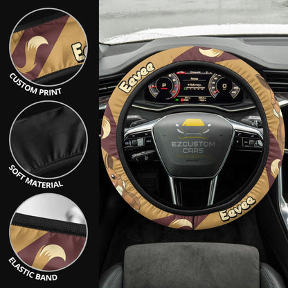 Pokemon Anime Steering Wheel Cover Eevee
