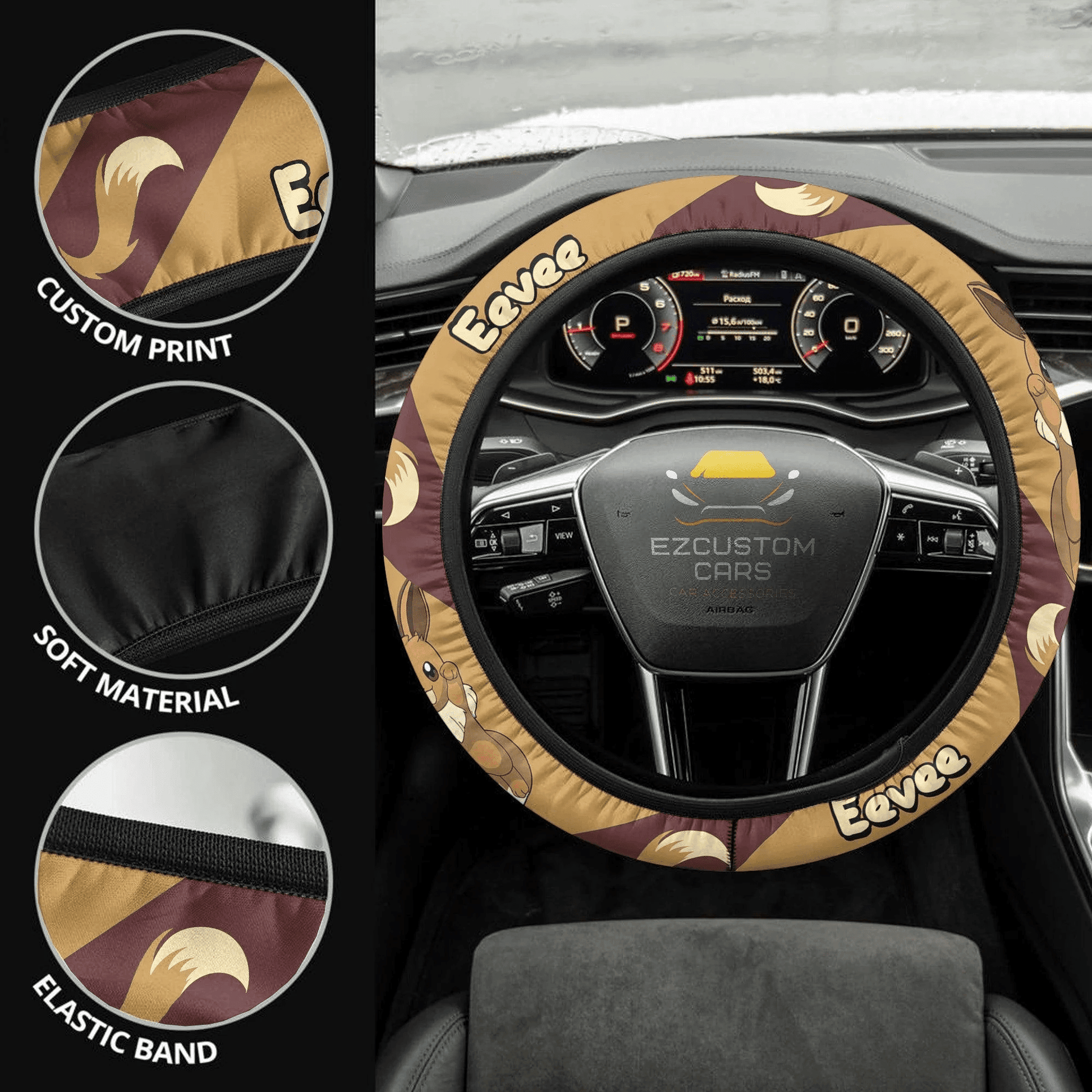 Pokemon Anime Steering Wheel Cover Eevee