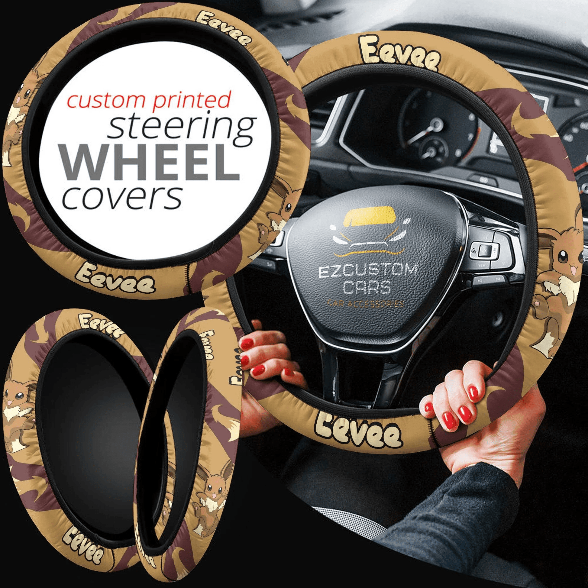 Pokemon Anime Steering Wheel Cover Eevee