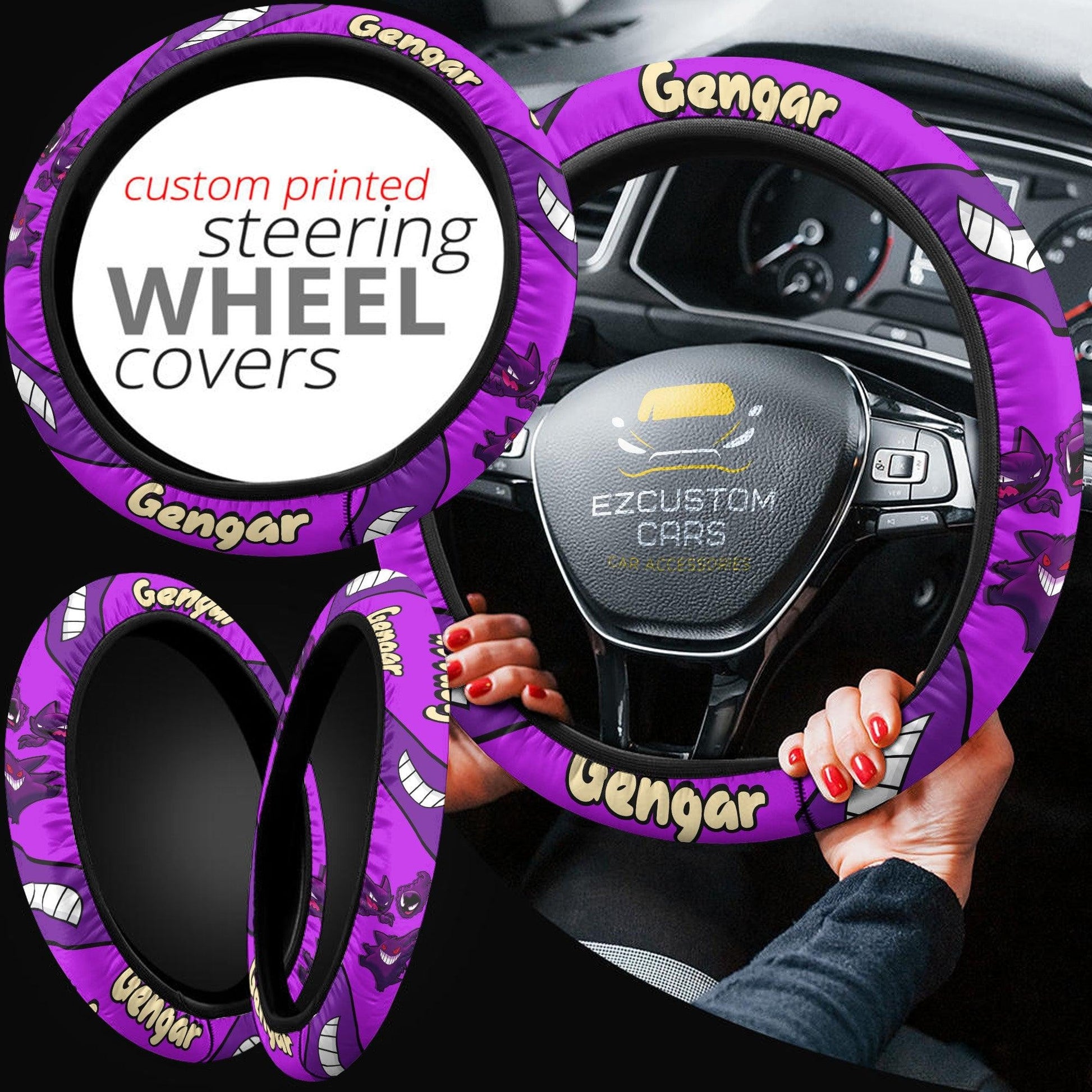 Pokemon Anime Steering Wheel Cover Gengar