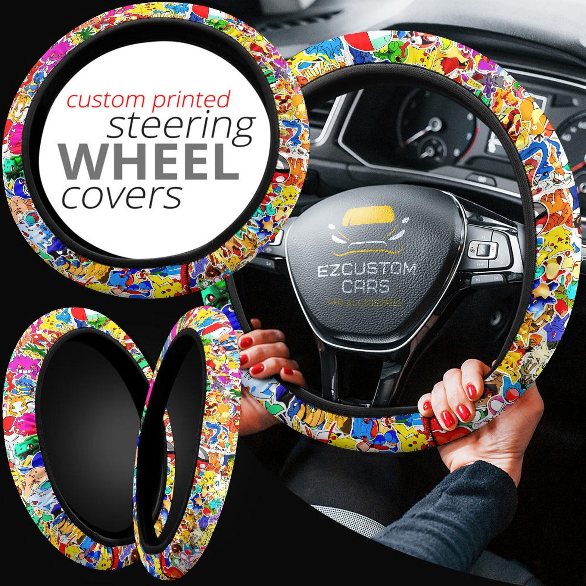 Pokemon Anime Steering Wheel Cover
