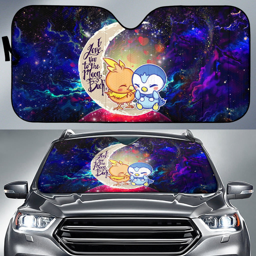 Pokemon Torchic Piplup Love You To The Moon Galaxy Car Auto Sunshades