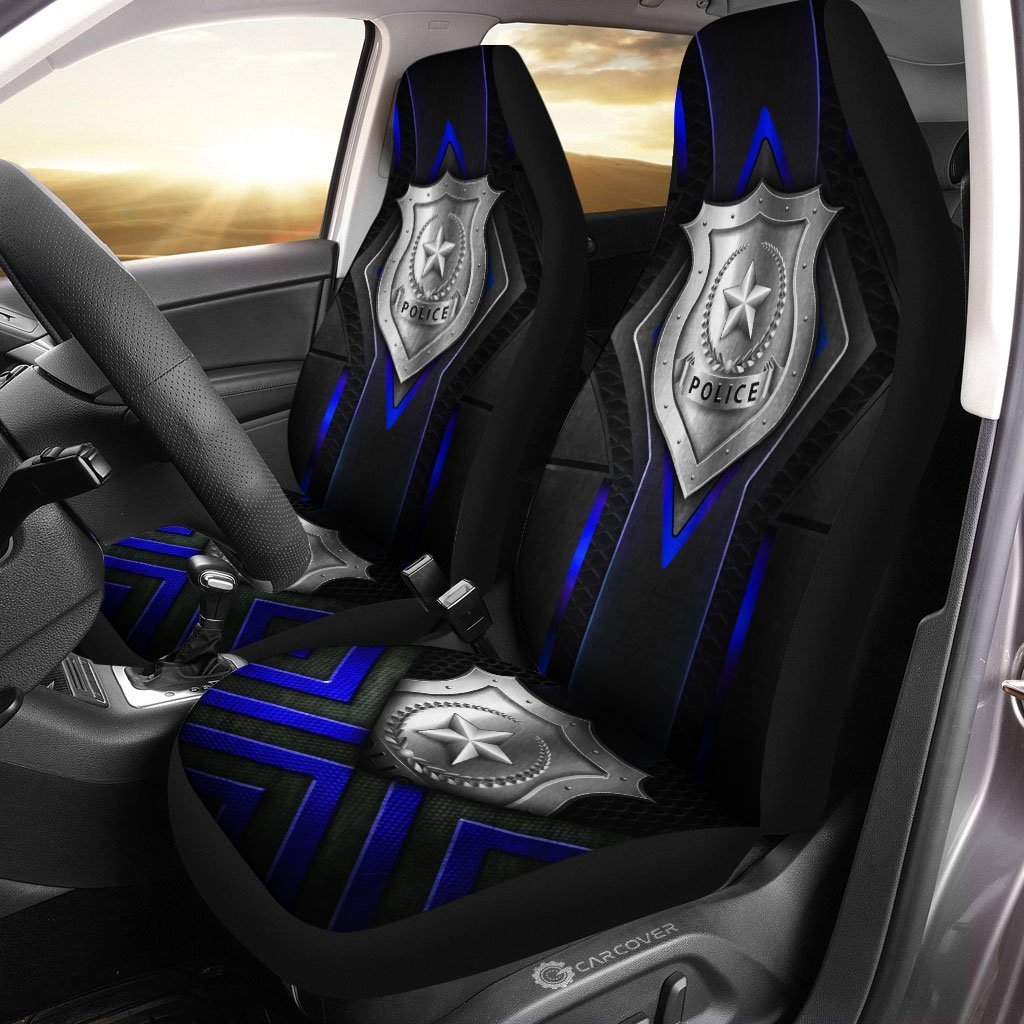 Police Car Seat Covers Custom Car Accessories Gift For Police