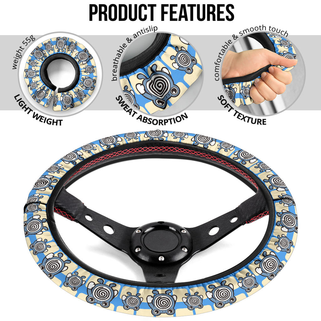 Poliwhirl Premium Custom Car Steering Wheel Cover