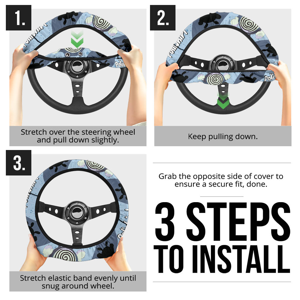 Poliwhirl Steering Wheel Cover