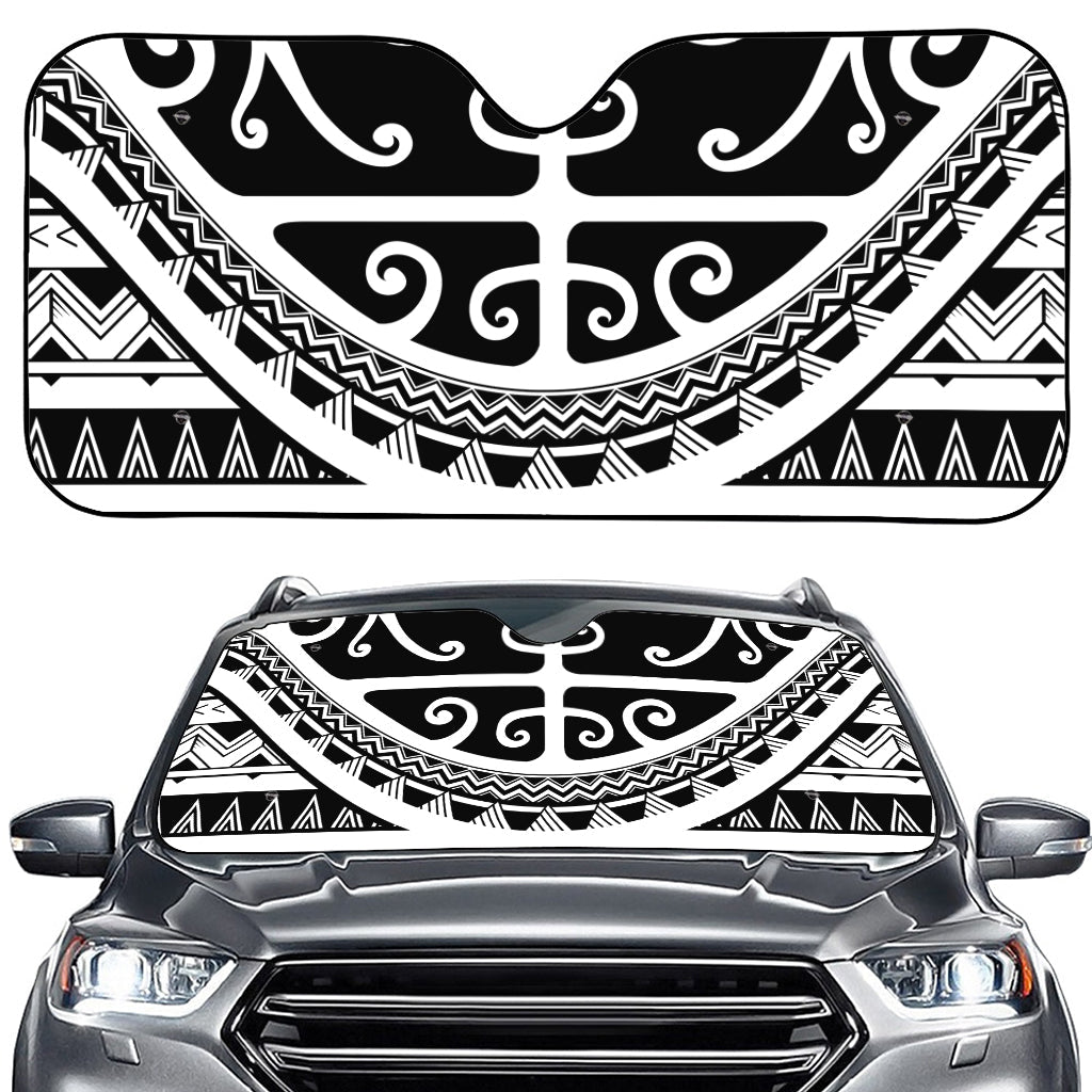 Polynesian Tribal Tattoo Pattern Print Car Windshield Sun Shade