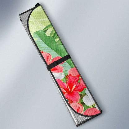 Polynesian Turtle Car Sunshade Custom Flowers Car Accessories