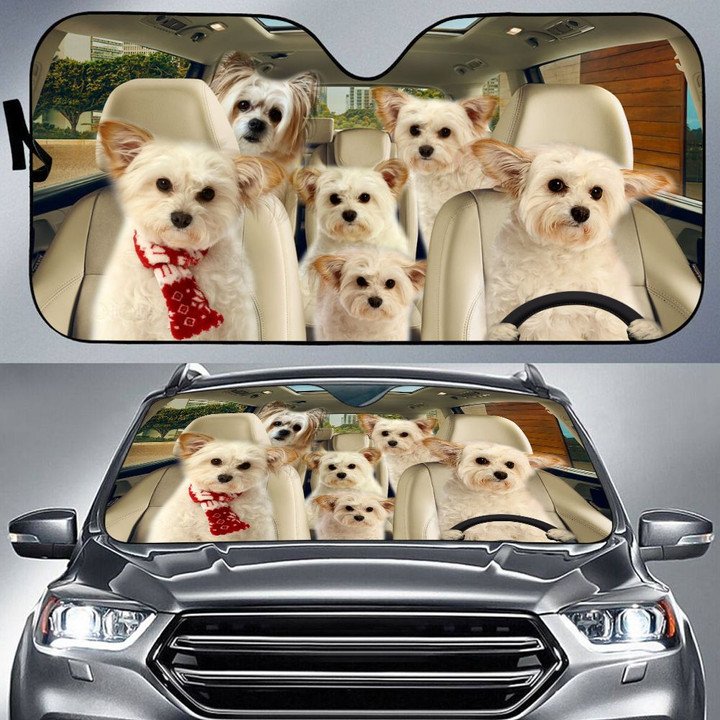 Pomapoo Car All Over Printed 3D Sun Shade