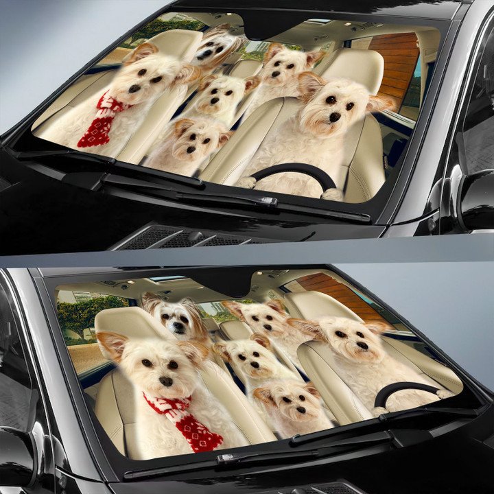 Pomapoo Car All Over Printed 3D Sun Shade