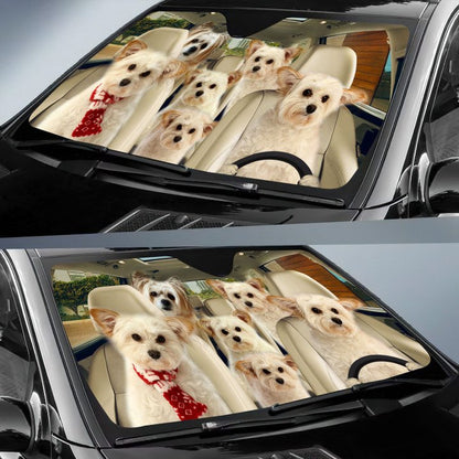 Pomapoo Car All Over Printed 3D Sun Shade