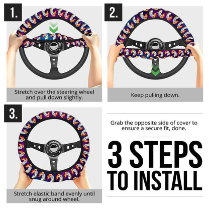 Ponyta Anime Custom Car Steering Wheel Cover