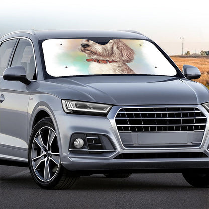 Poodle Portrait Print Car Windshield Sun Shade