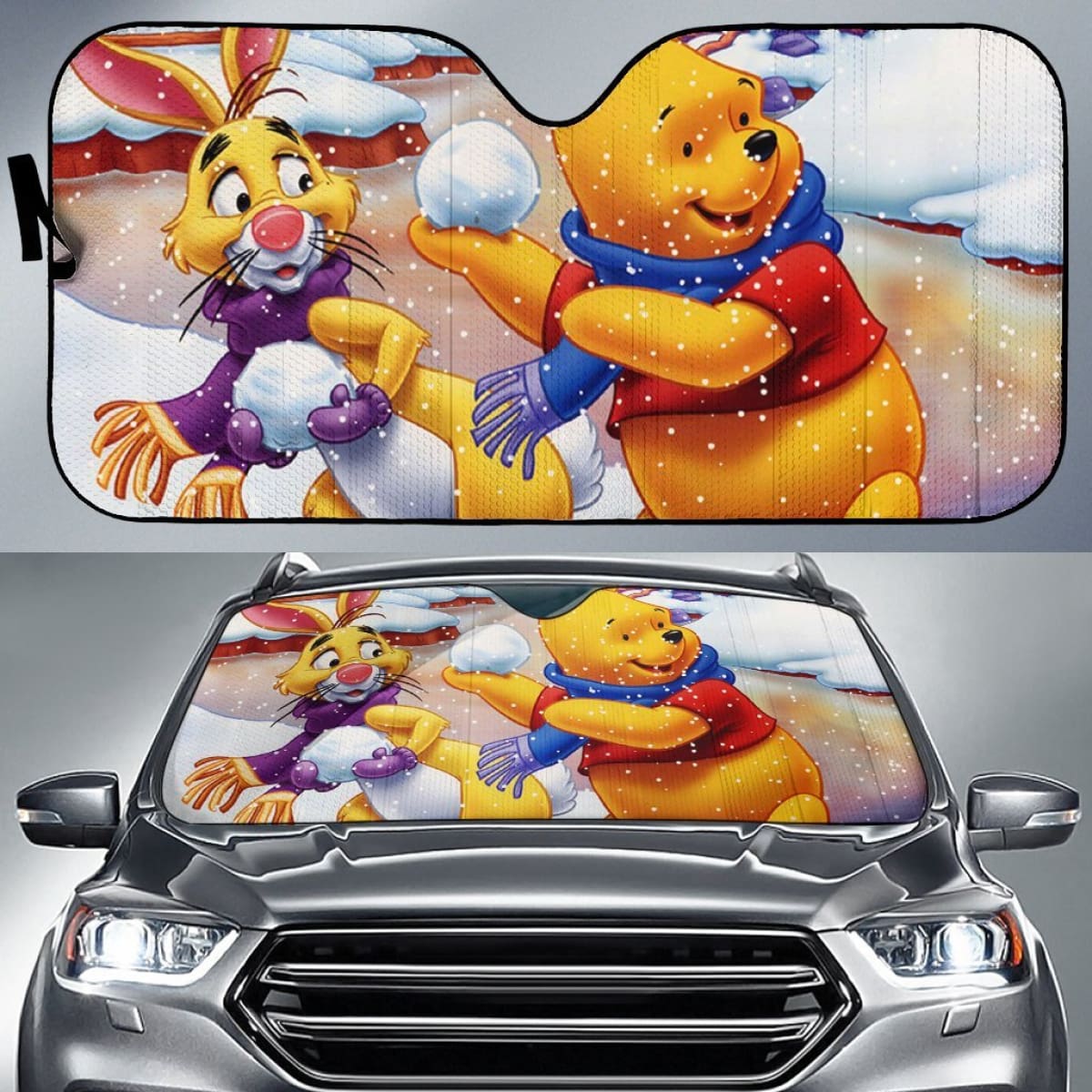 Pooh Rabbit Christmas Sun Shade amazing best gift ideas 2020 Universal Fit 174503