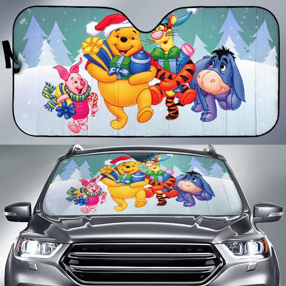 Pooh Smile Christmas Sun Shade amazing best gift ideas 2020 Universal Fit 174503