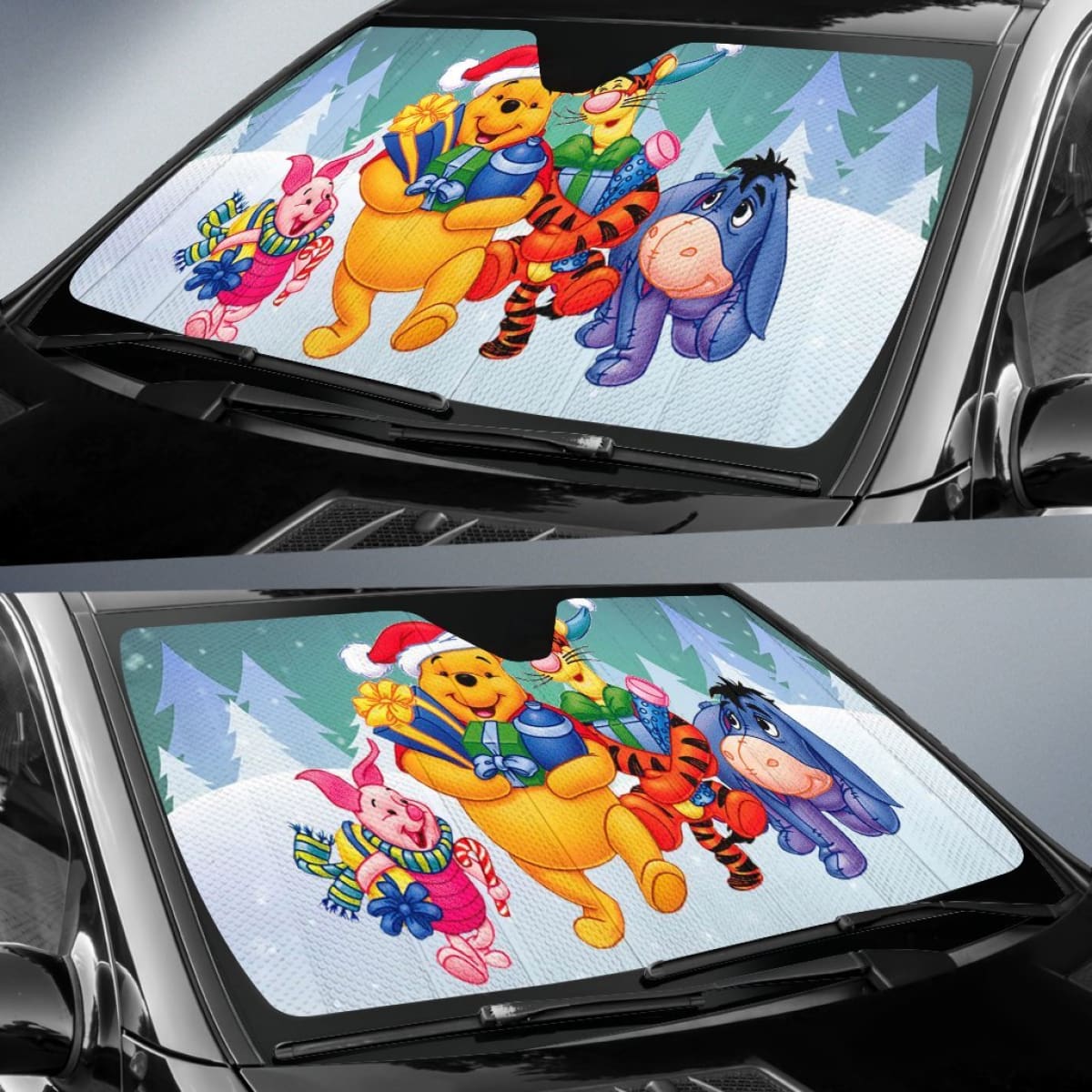 Pooh Smile Christmas Sun Shade amazing best gift ideas 2020 Universal Fit 174503