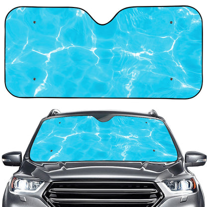 Pool Water Surface Print Car Windshield Sun Shade