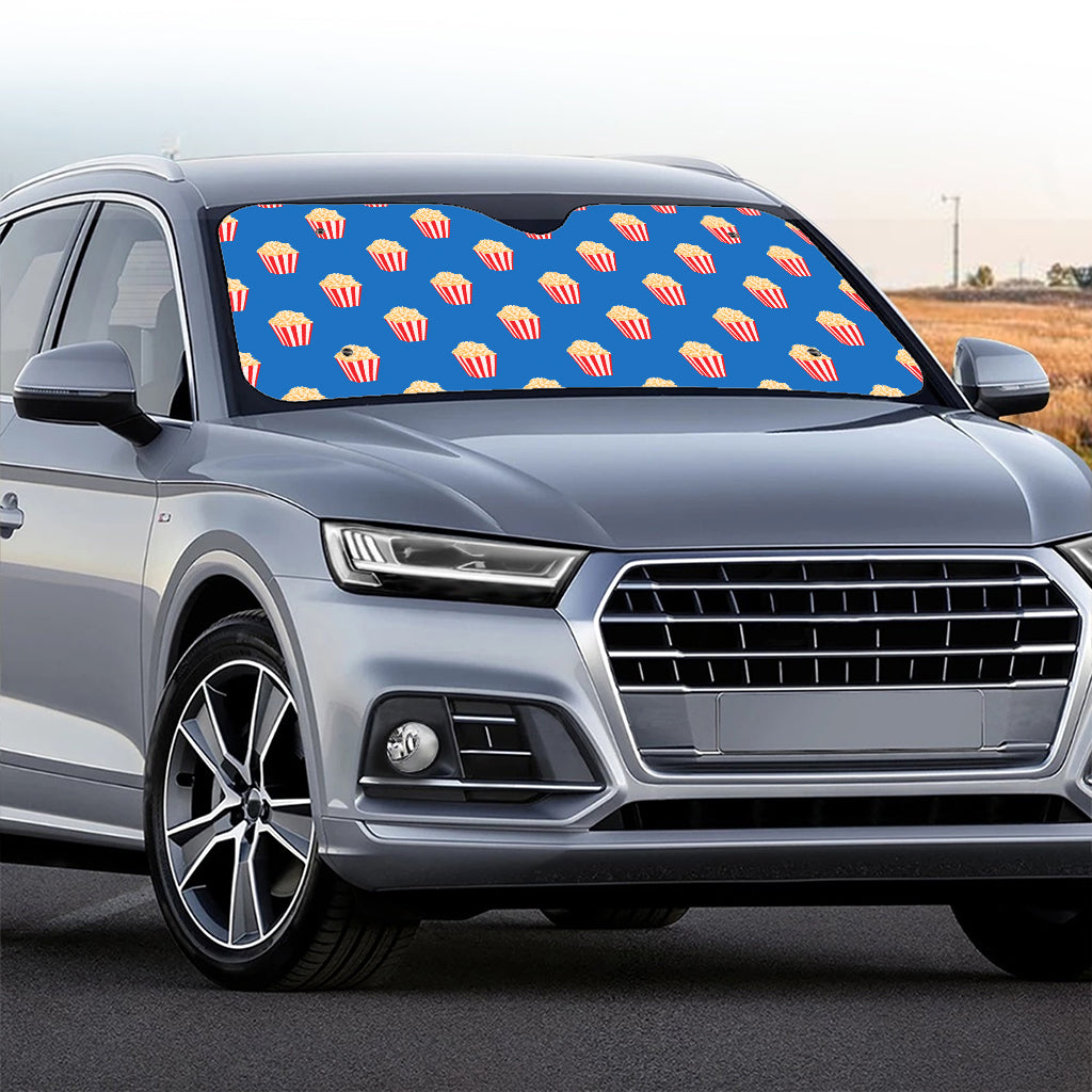 Popcorn Box Pattern Print Car Windshield Sun Shade